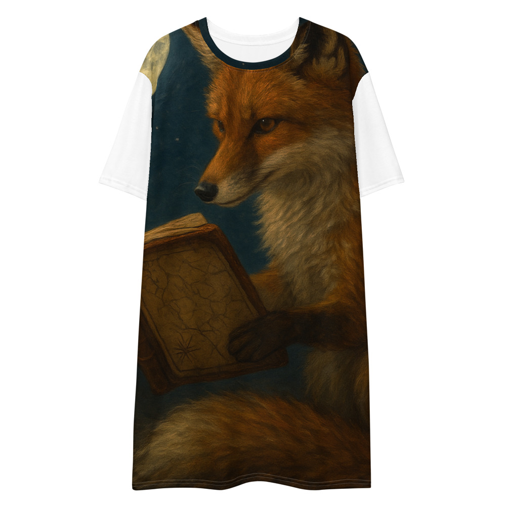 Moonlit Fox and Antique Map view 2