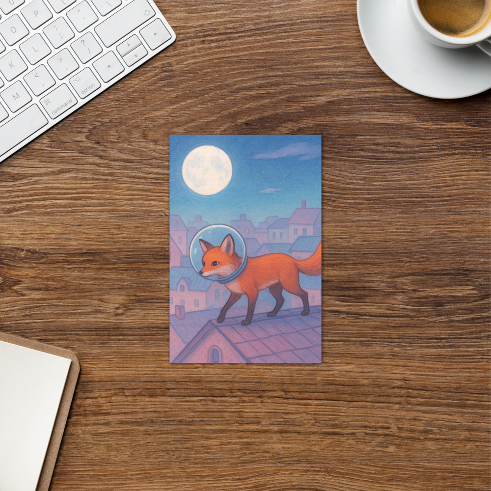 Moonlit Rooftop Fox view 2