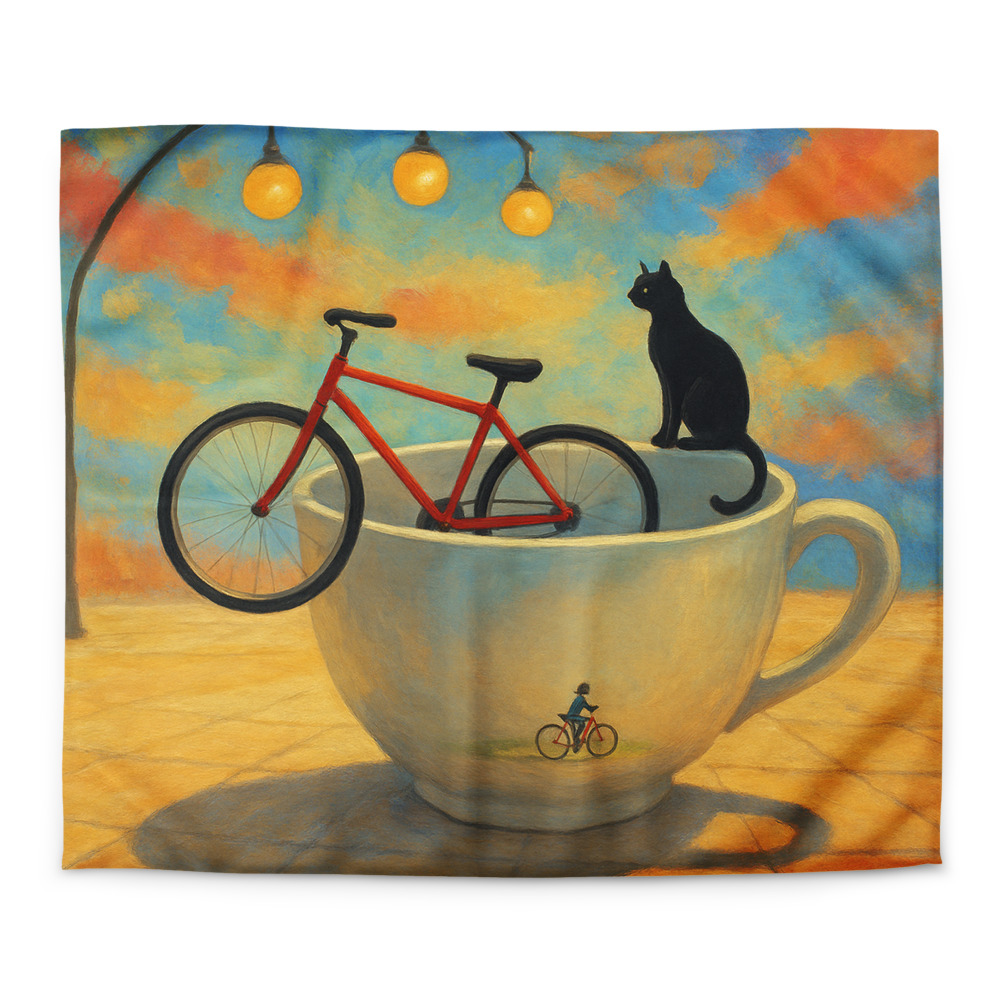Sunlit Teacup Bicycle Reverie view 2