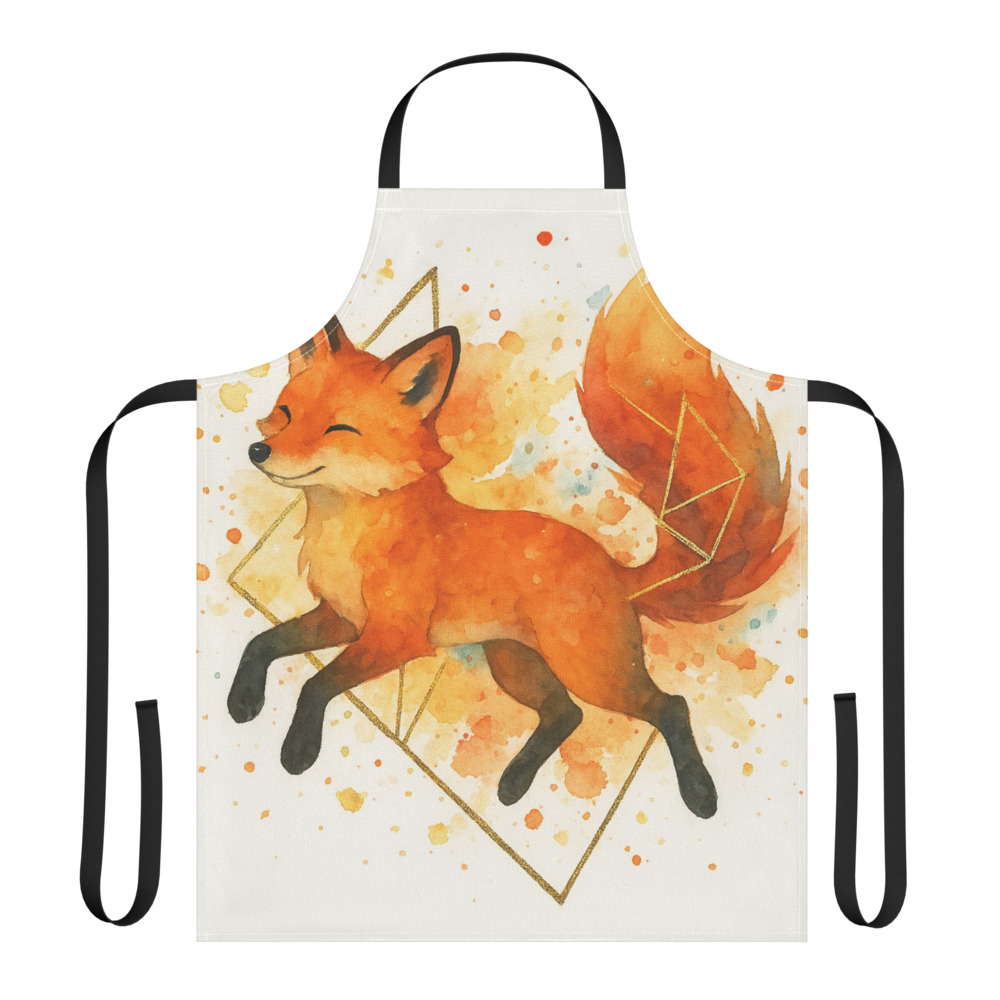 Gilded Watercolor Fox view 3