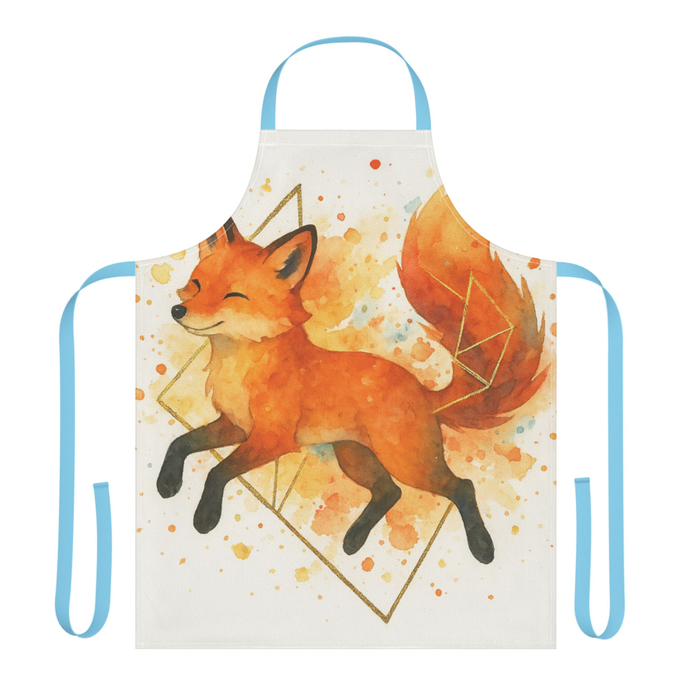 Gilded Watercolor Fox view 4