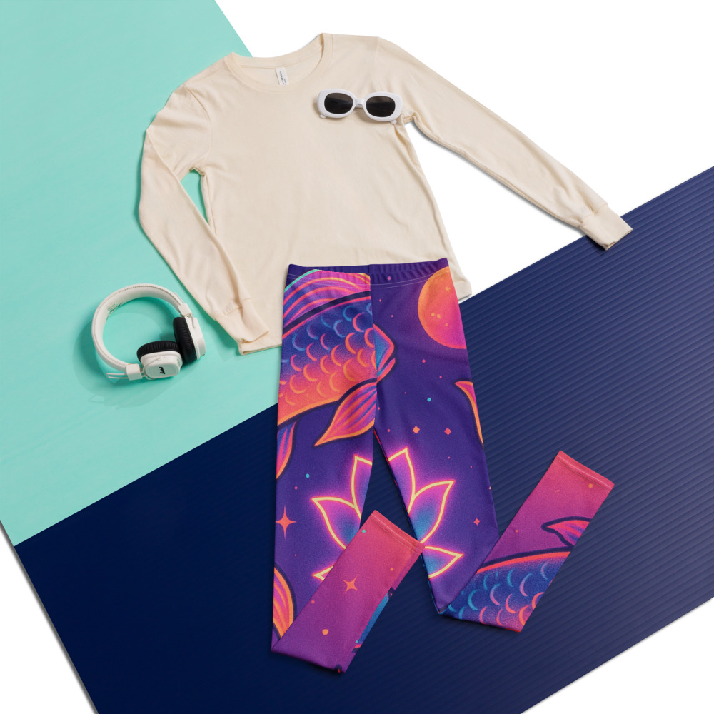 Cosmic Neon Koi Lotus view 2