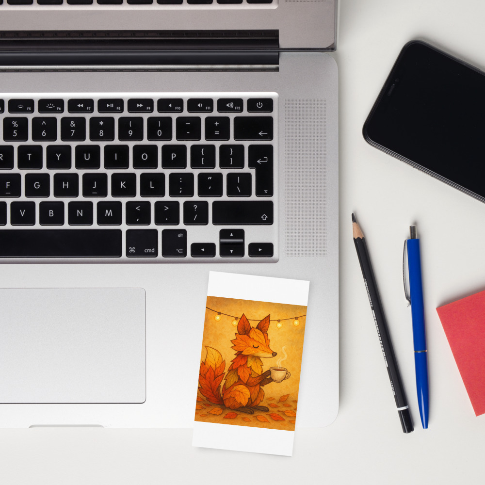 Cozy Leaf Fox Tea Time view 2