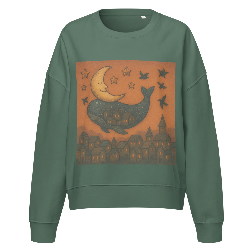 Embroidered Moonlit Patchwork Whale view 6