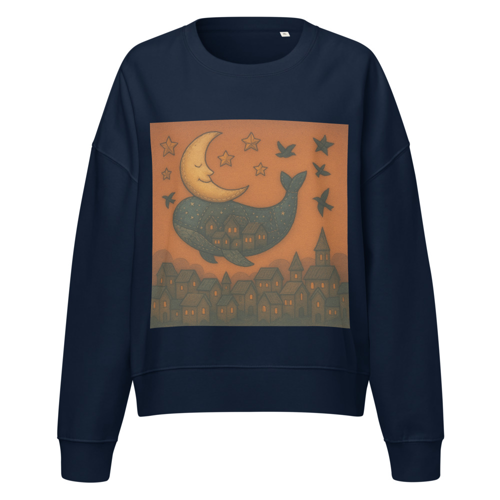 Embroidered Moonlit Patchwork Whale view 5