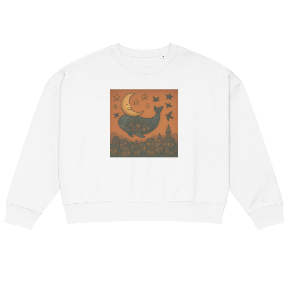 Embroidered Moonlit Patchwork Whale view 2