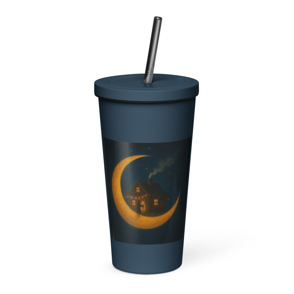 Moonlit Cabin with Lantern view 5