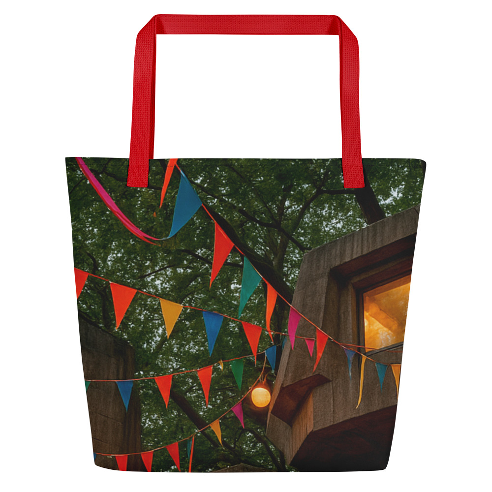 Lanternlit Brutalist Treehouse Pods view 4