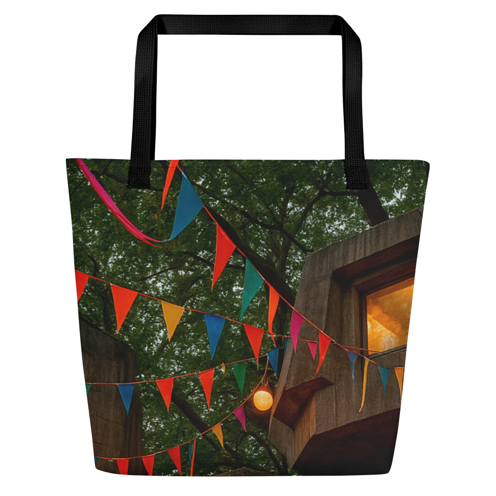 Lanternlit Brutalist Treehouse Pods view 3