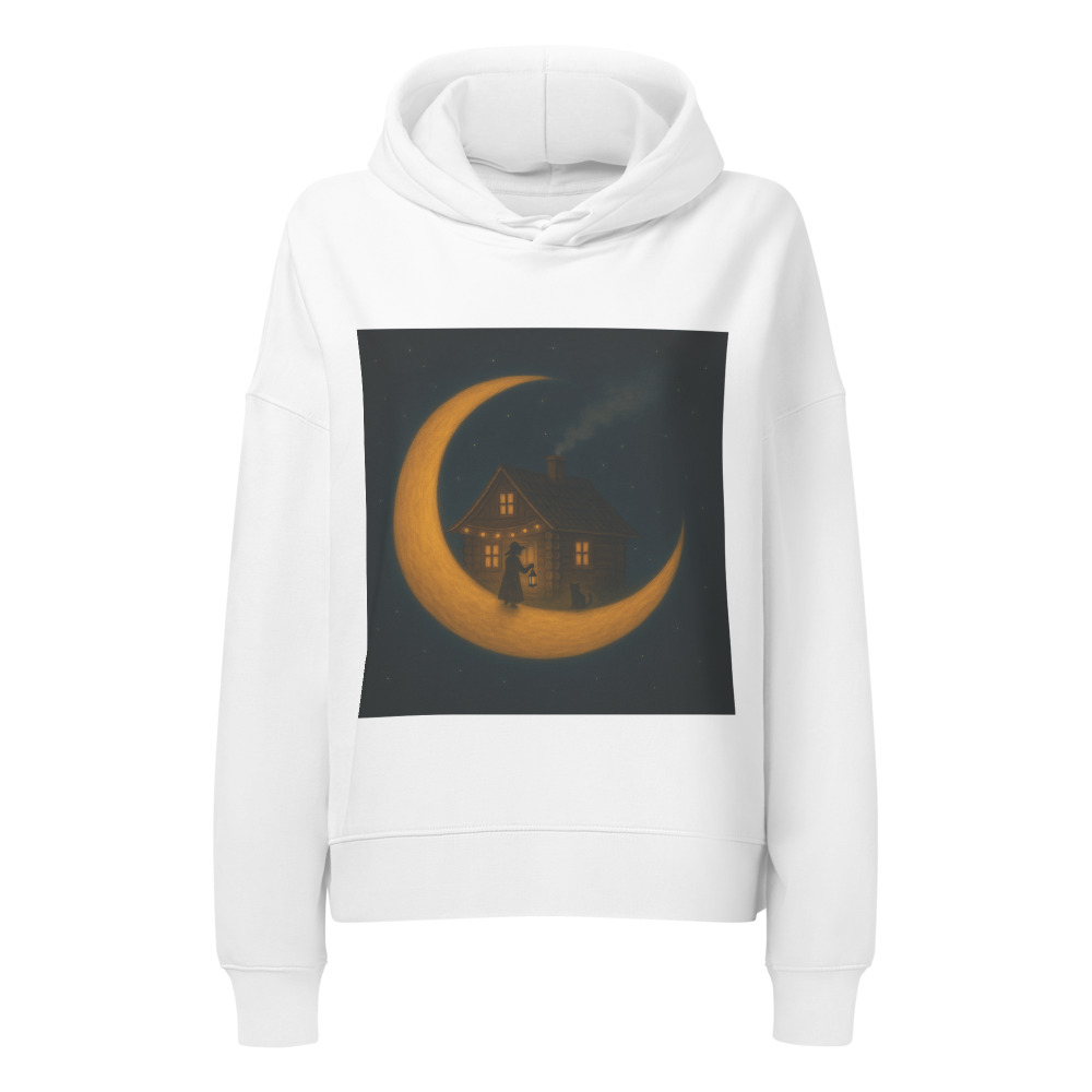 Moonlit Cottage and Porch Cat