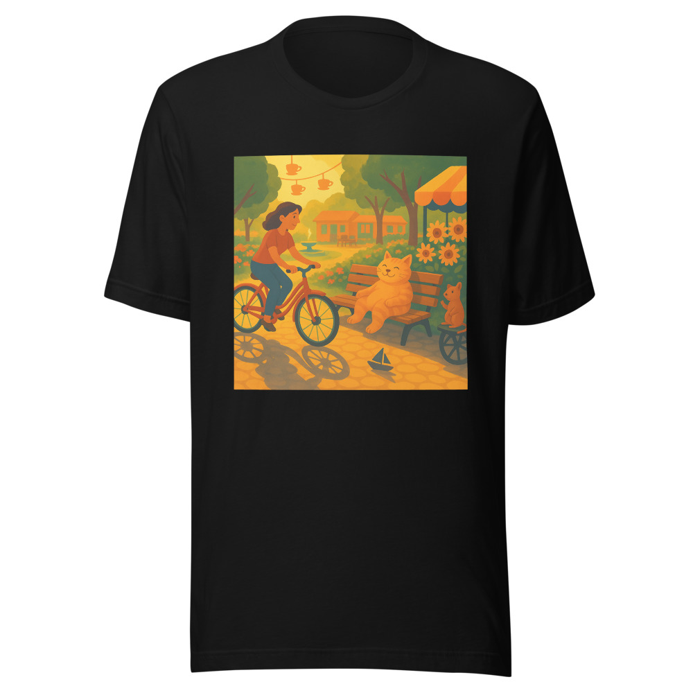 Sunlit Bike Ride with Flower Basket view 3