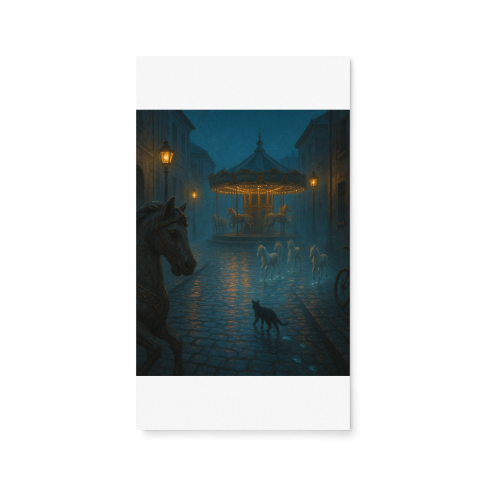 Phosphorescent Hoofprints at Dusk