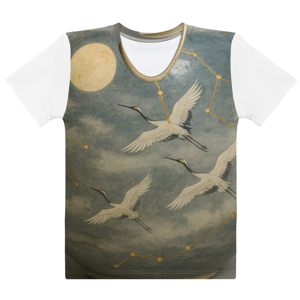 Moonlit Crane Constellation Vase