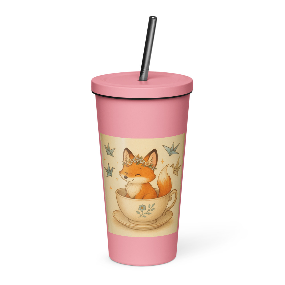 Teacup Fox with Flower Crown view 6