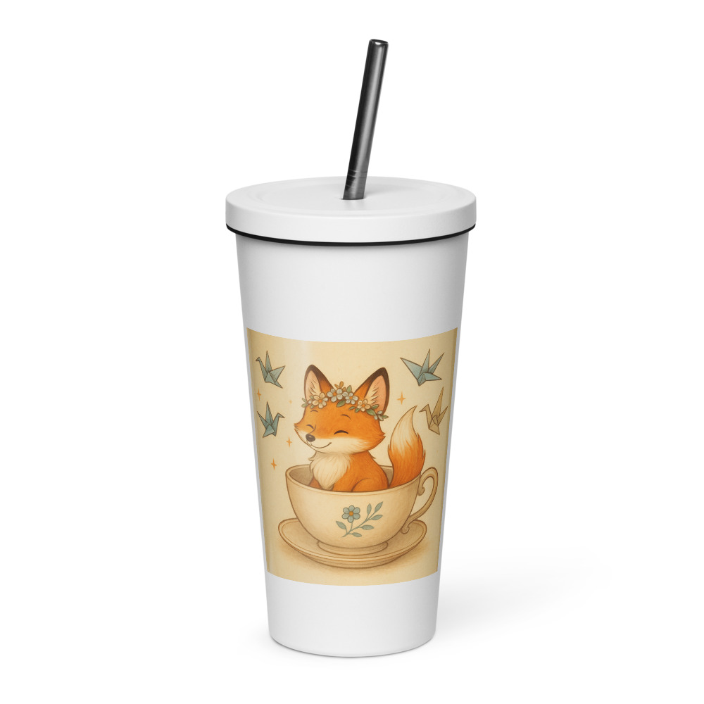 Teacup Fox with Flower Crown
