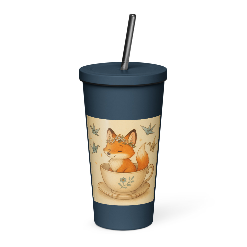 Teacup Fox with Flower Crown view 5