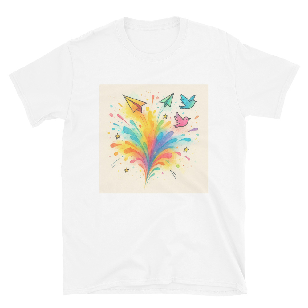 Rainbow Burst Paper Planes