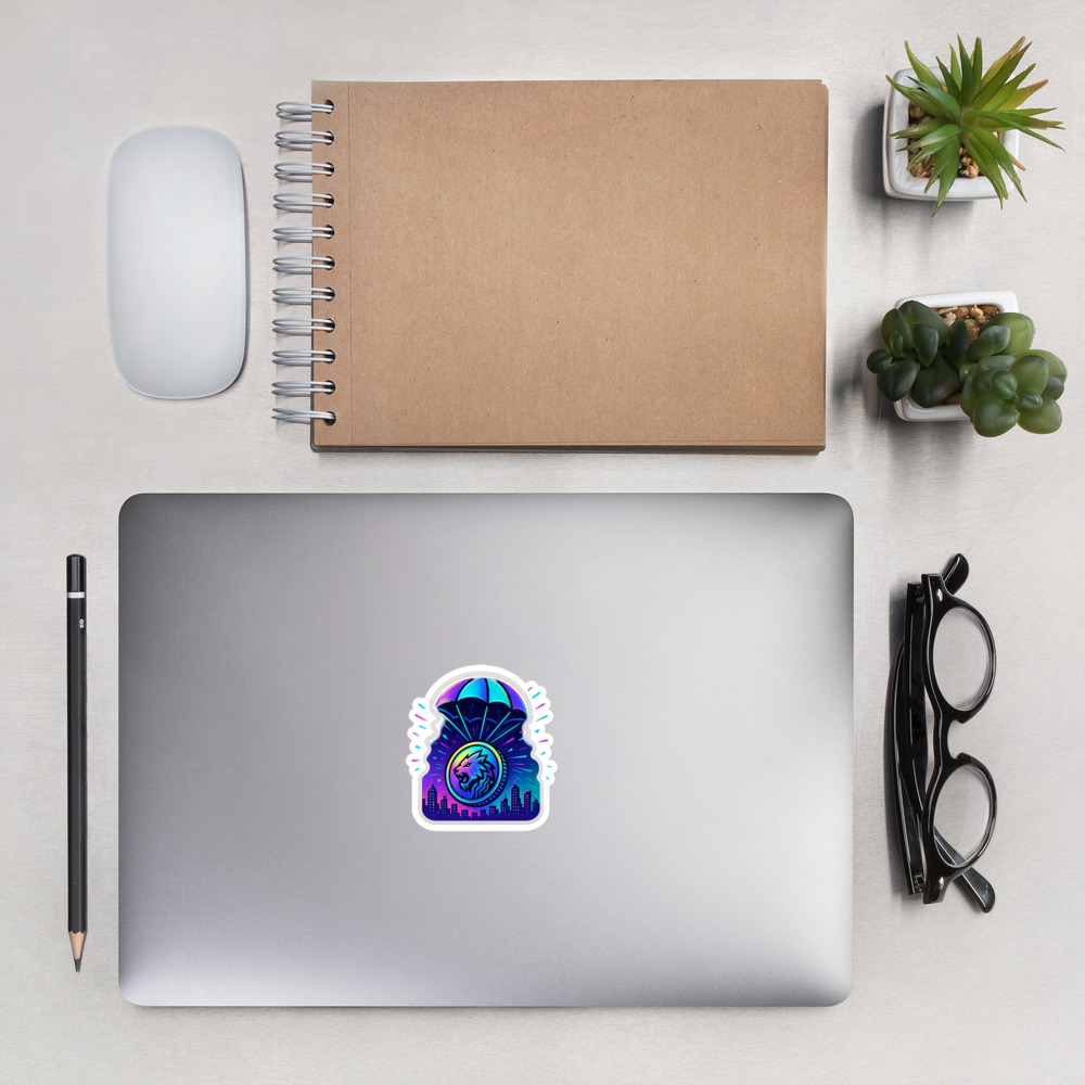 Holographic Lion Airdrop Sticker view 2