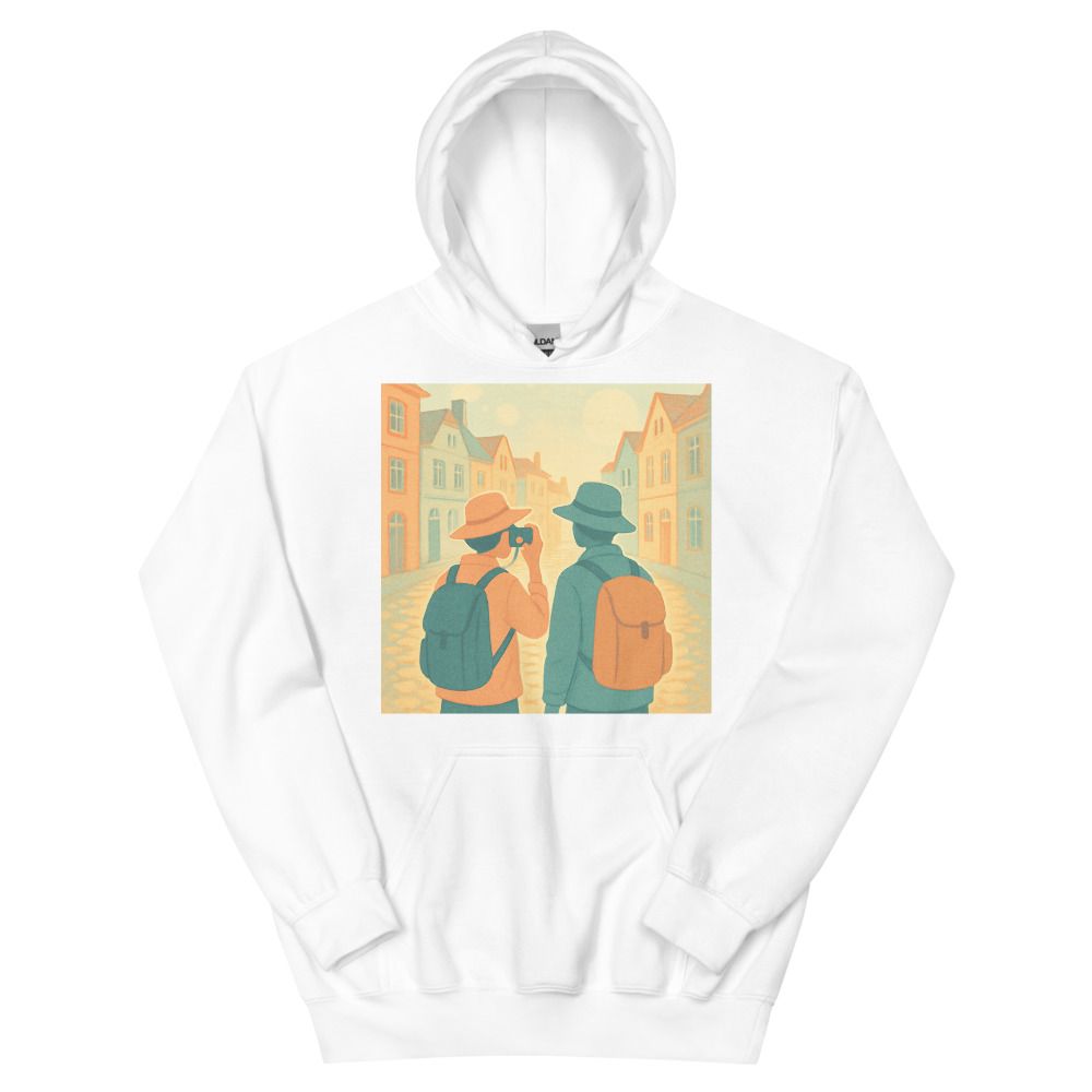 Sunlit Cobblestone Stroll