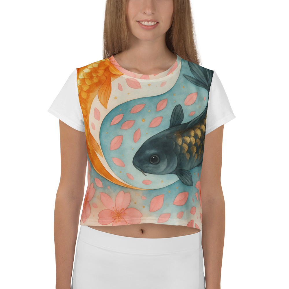 Gilded Koi Cherry Blossom Harmony