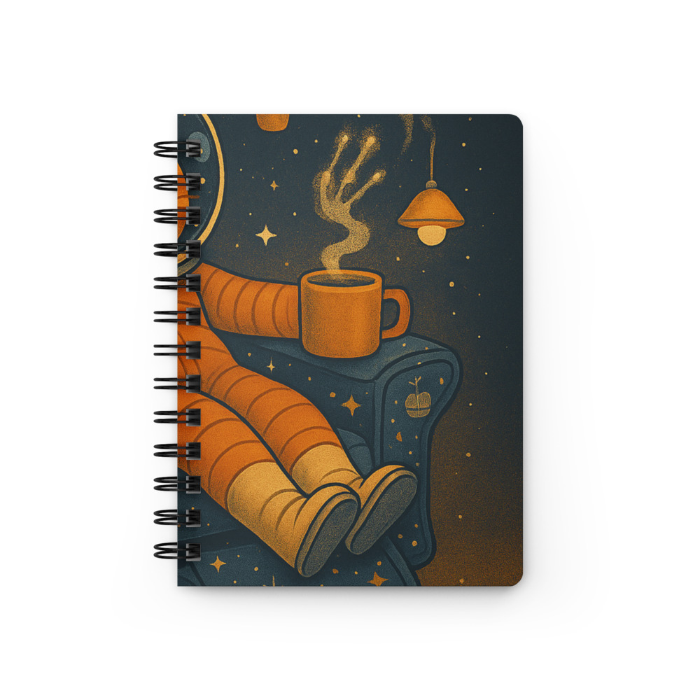 Cosmic Catnap in Amber Armchair