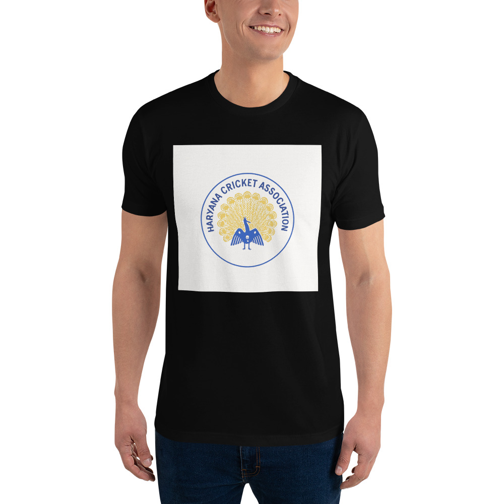 Blue and Gold Peacock Crest Tee view 3