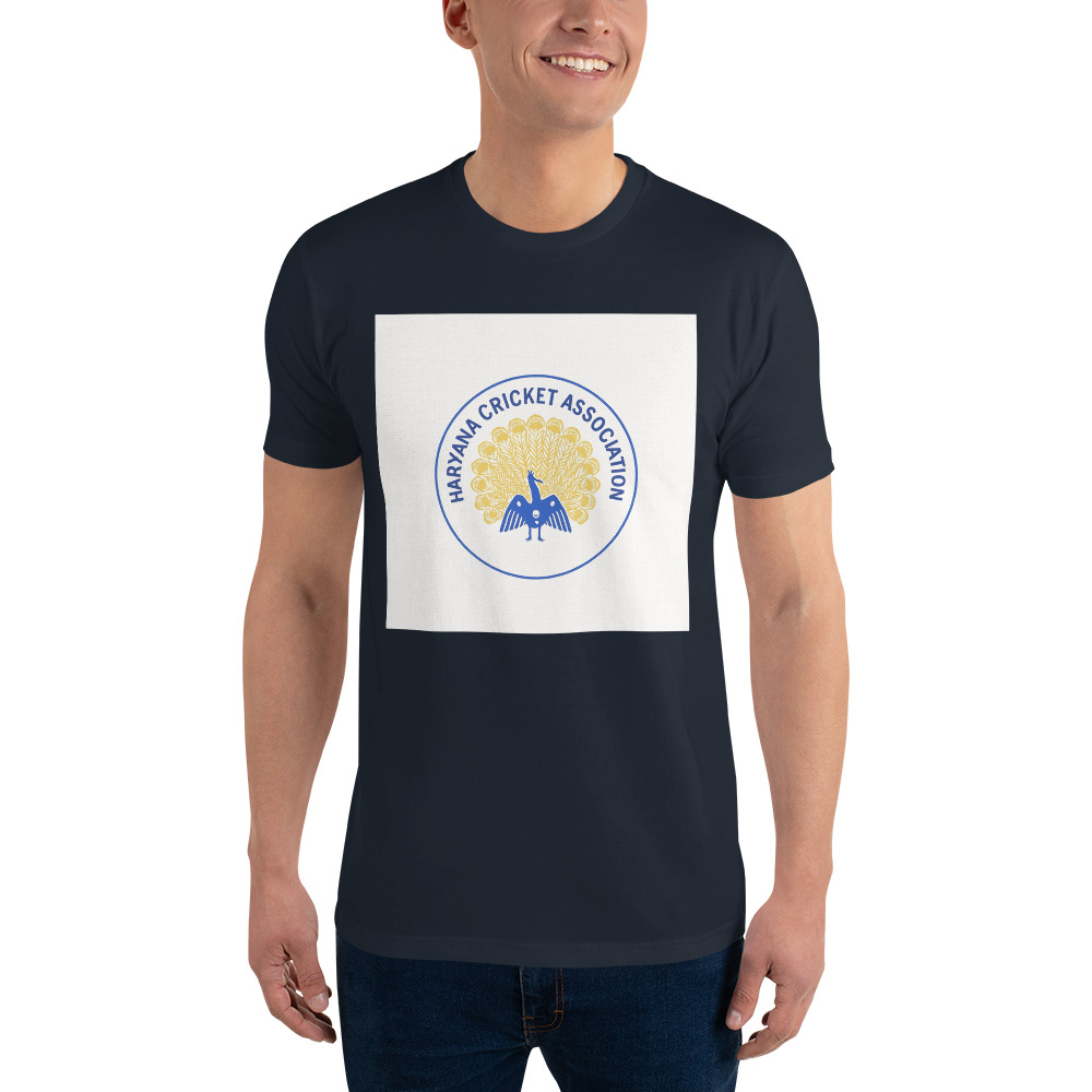 Blue and Gold Peacock Crest Tee view 5