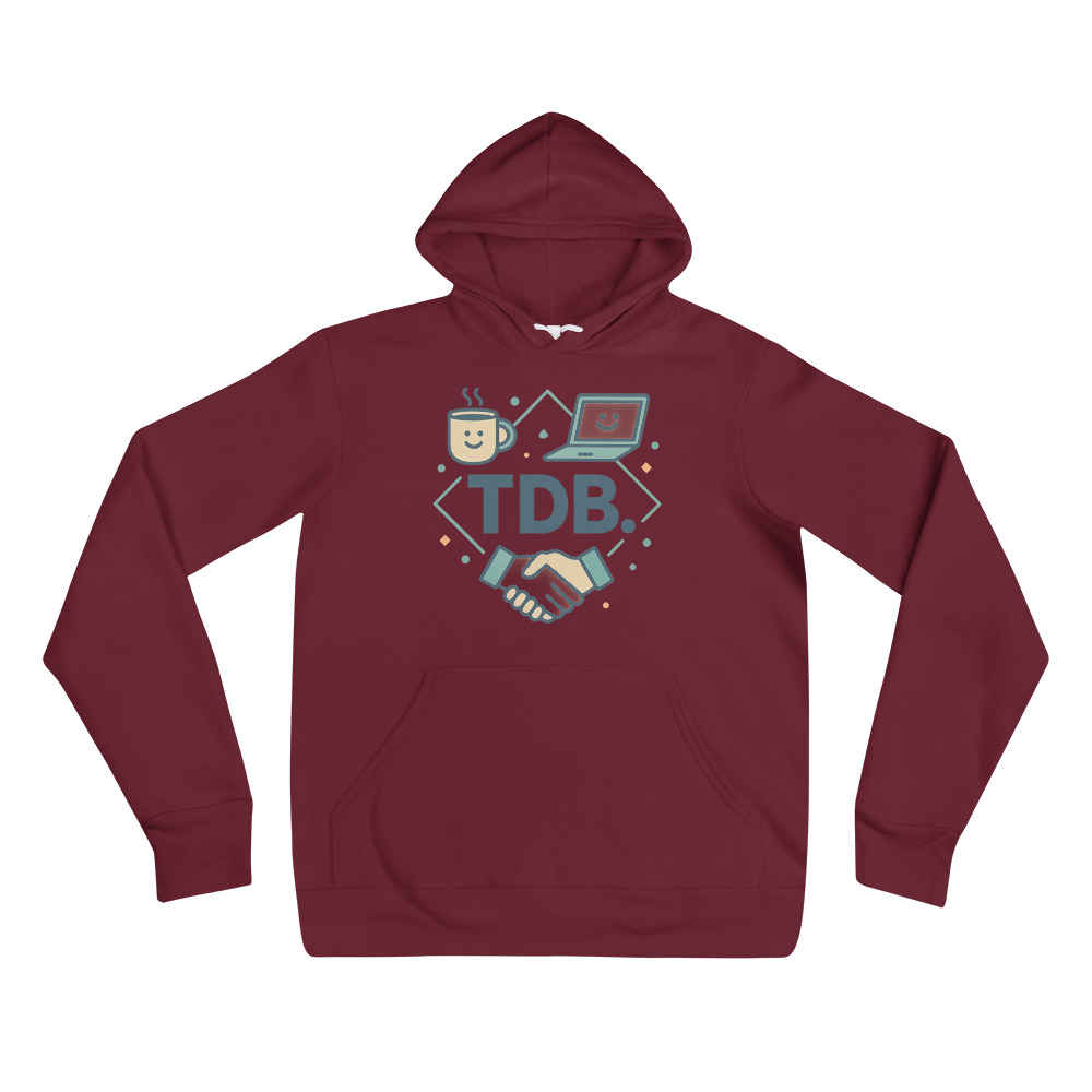 TDB. Coffee, Code & Collaboration Hoodie view 6