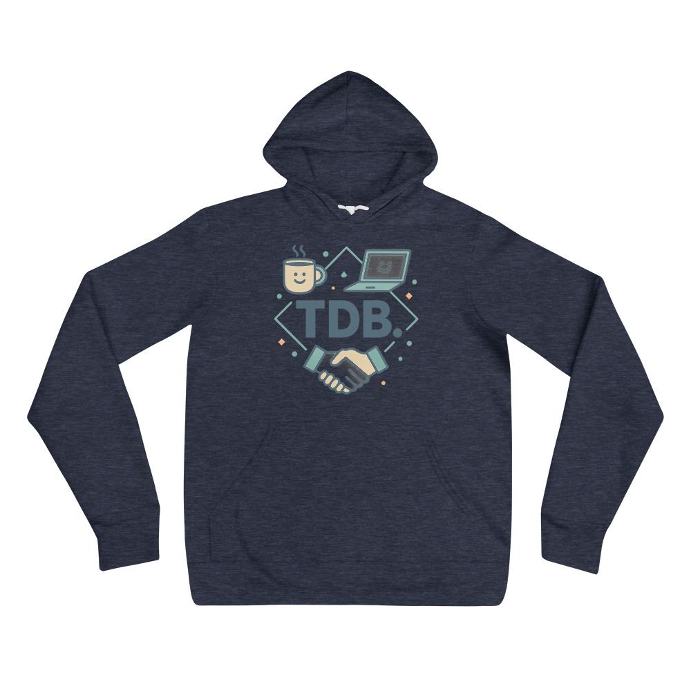 TDB. Coffee, Code & Collaboration Hoodie view 5