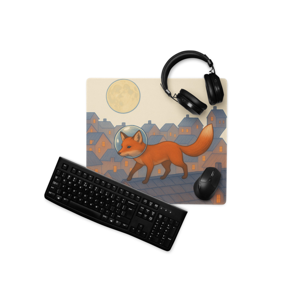 Rooftop Fox with Moonlit Helmet view 2