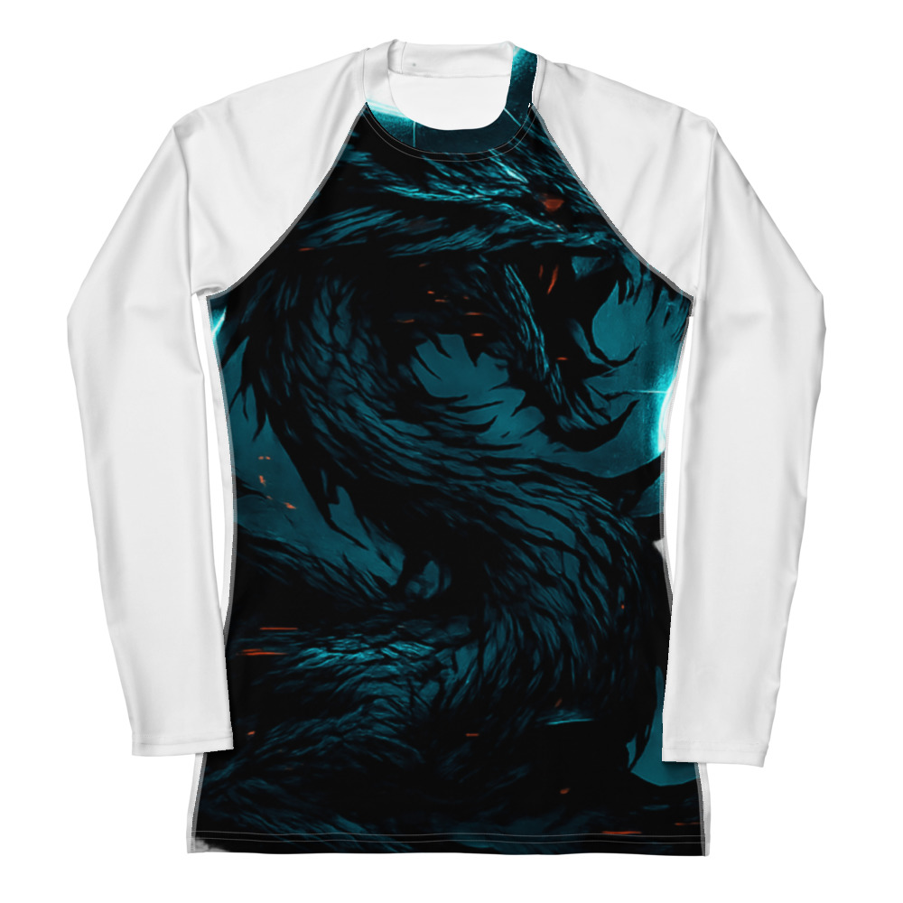 Luminous Cyan Rune Dragon