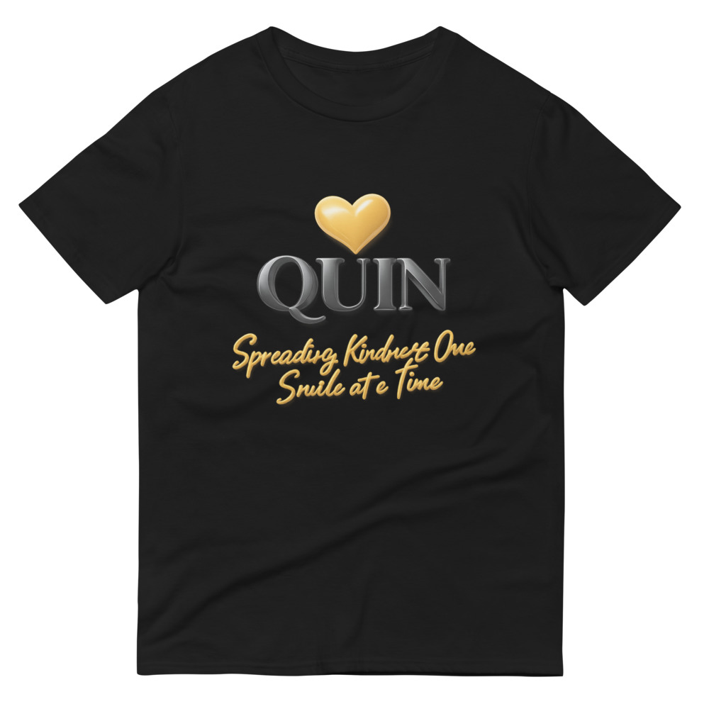 Quin Golden Heart 3D Emblem view 3