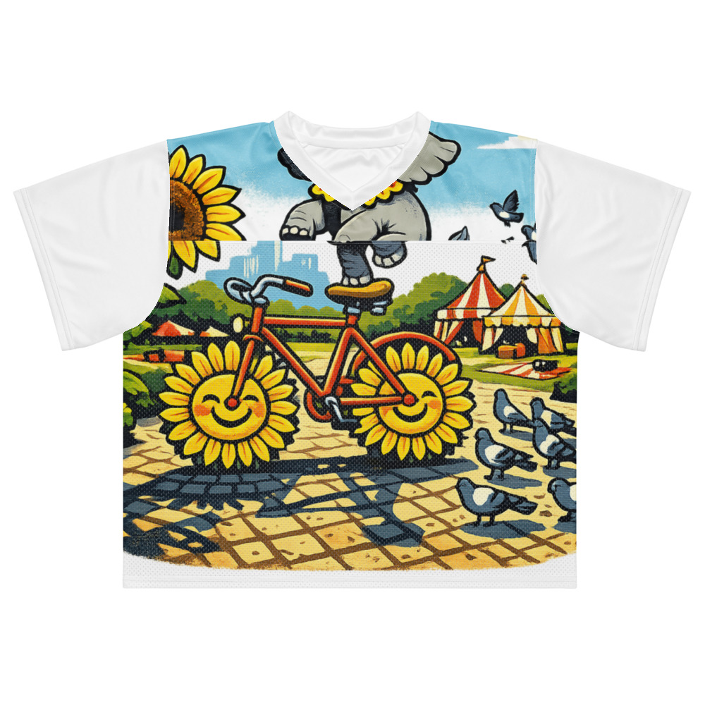 Elephant on Sunflower Wheels view 2