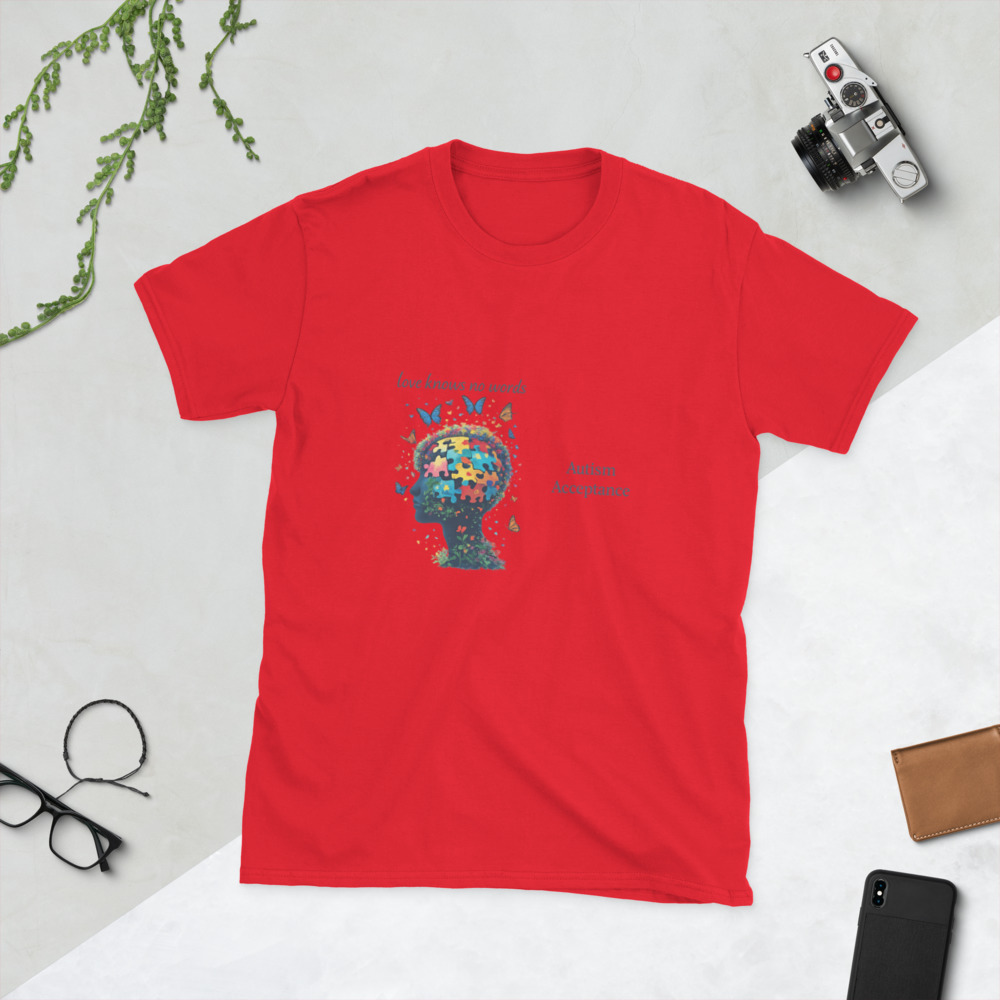 Love Knows No Words Autism Acceptance Tee view 5
