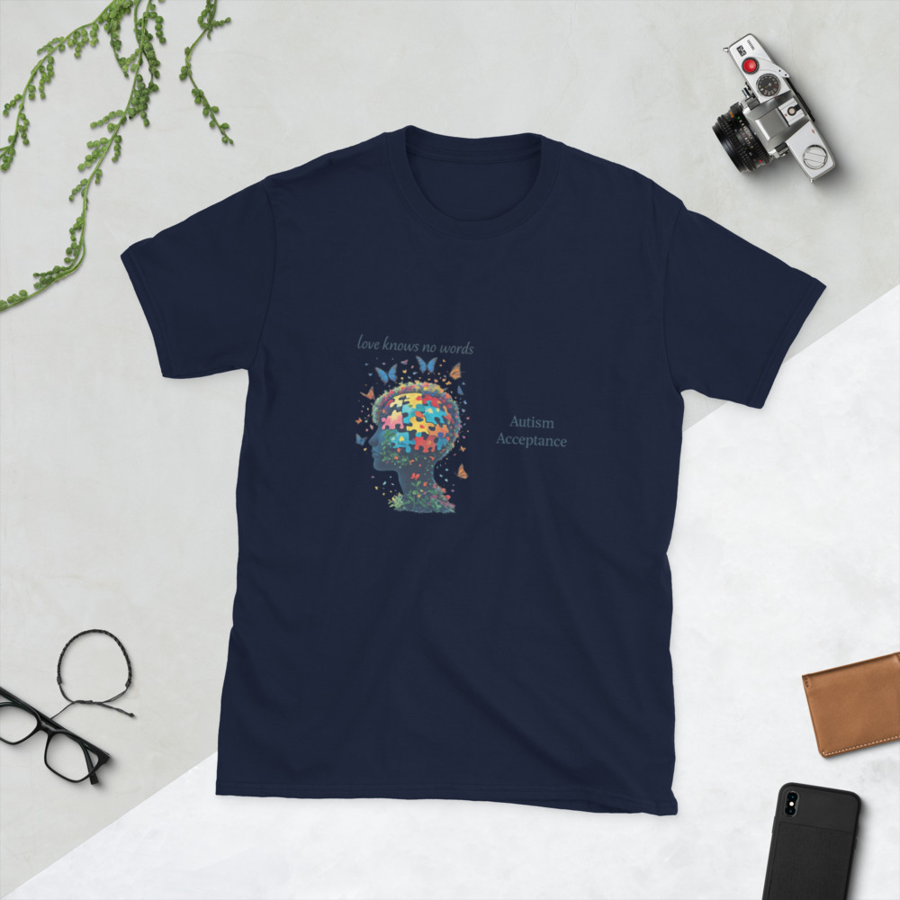 Love Knows No Words Autism Acceptance Tee view 4