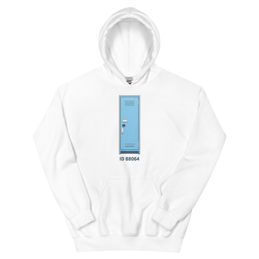 Retro Blue Locker Hoodie ID 88064