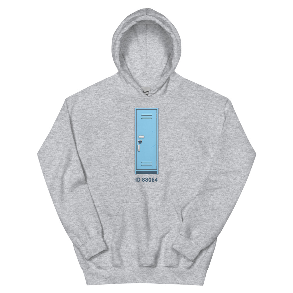 Retro Blue Locker Hoodie ID 88064 view 6