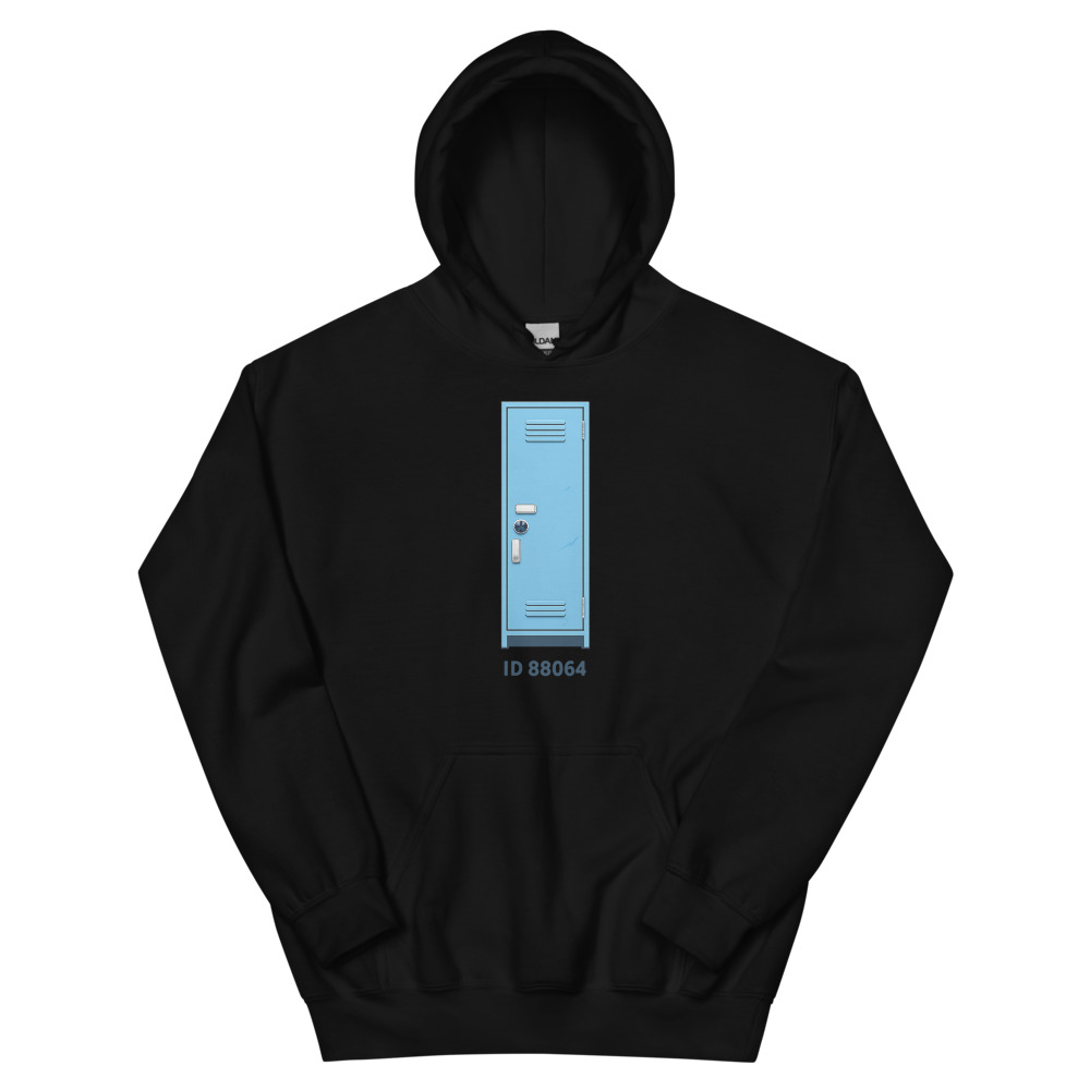 Retro Blue Locker Hoodie ID 88064 view 3