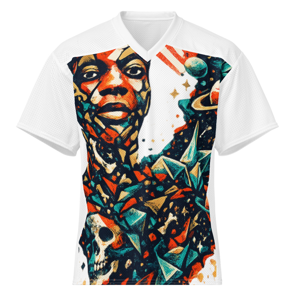 Crimson Sunburst Mosaic Portrait