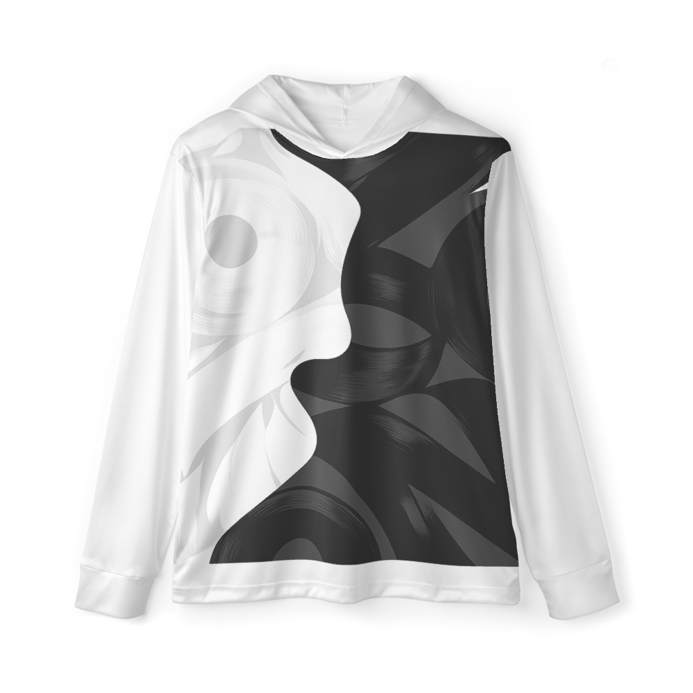 Monochrome Vinyl Silhouette Hoodie