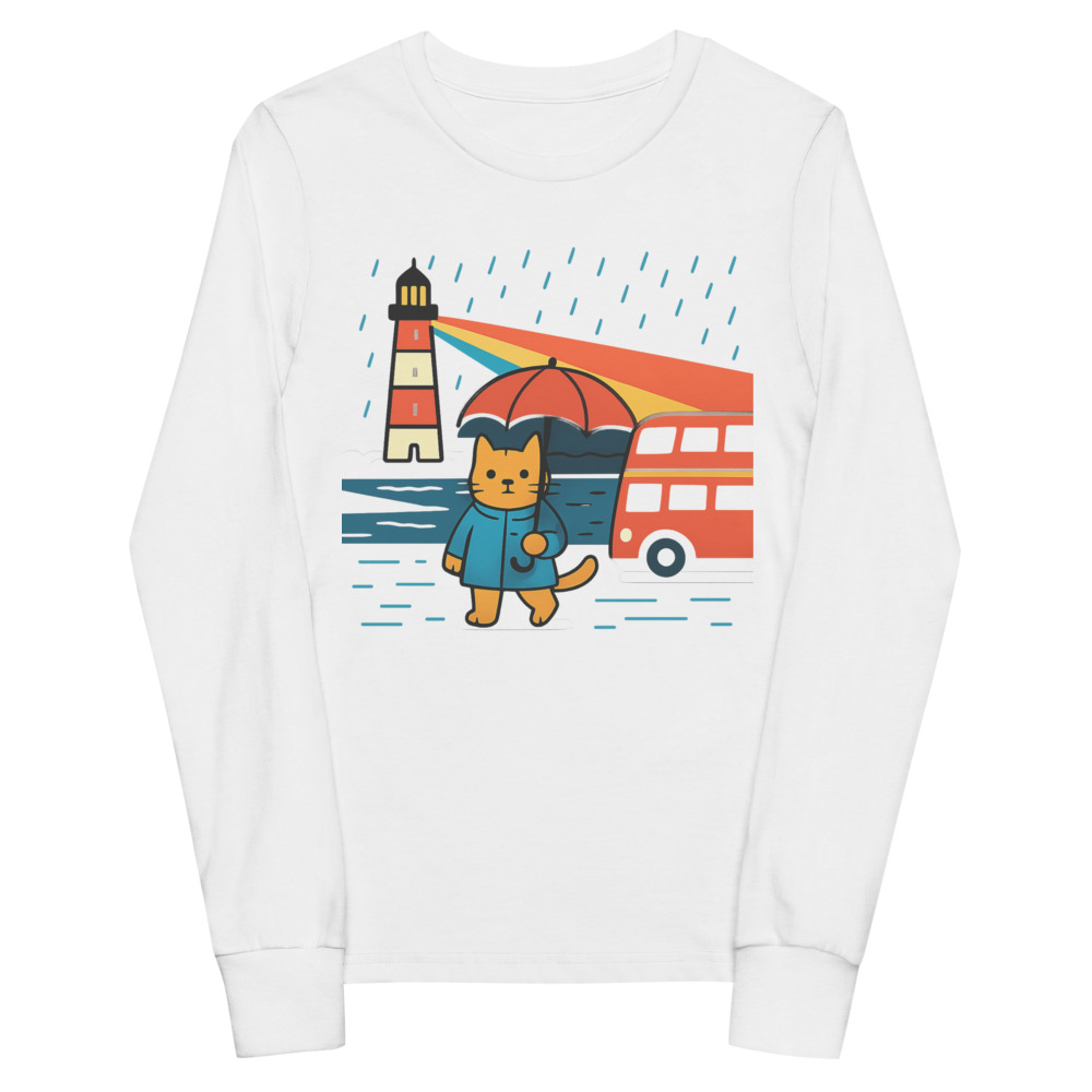 Umbrella Cat vs Rainbow Lighthouse Bus