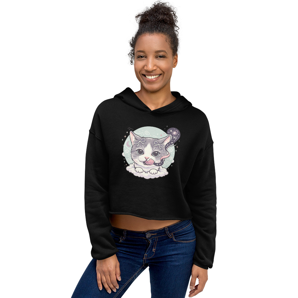 Cute Cosmic Cat With Bow