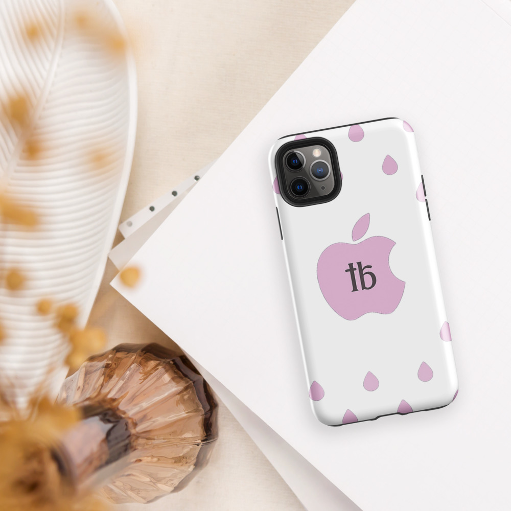 Purple Raindrop Apple Logo Pattern