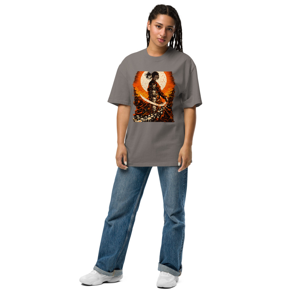 Fiery Reaper Angel Skull Townscape