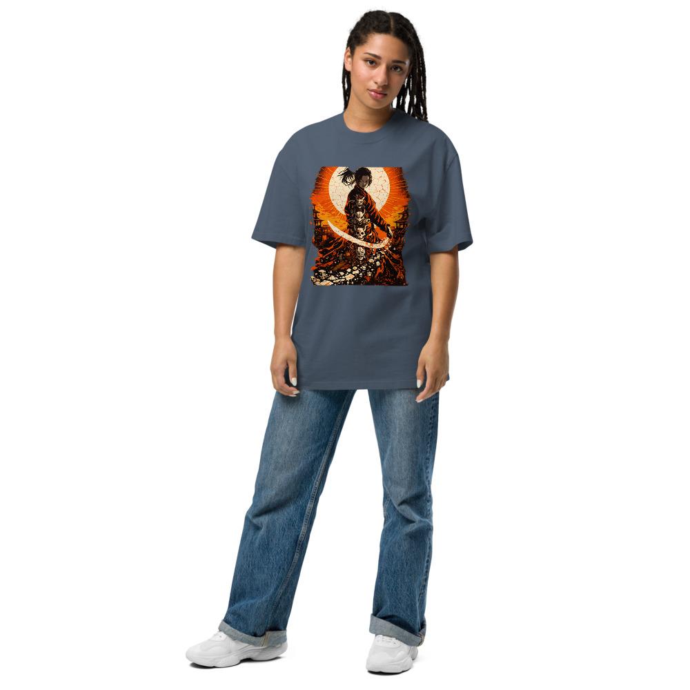 Fiery Reaper Angel Skull Townscape