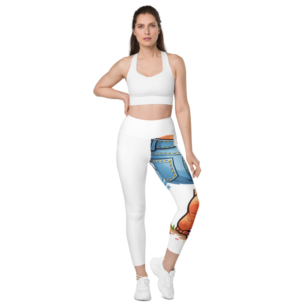 Cherry Pocket Flower Shorts Art