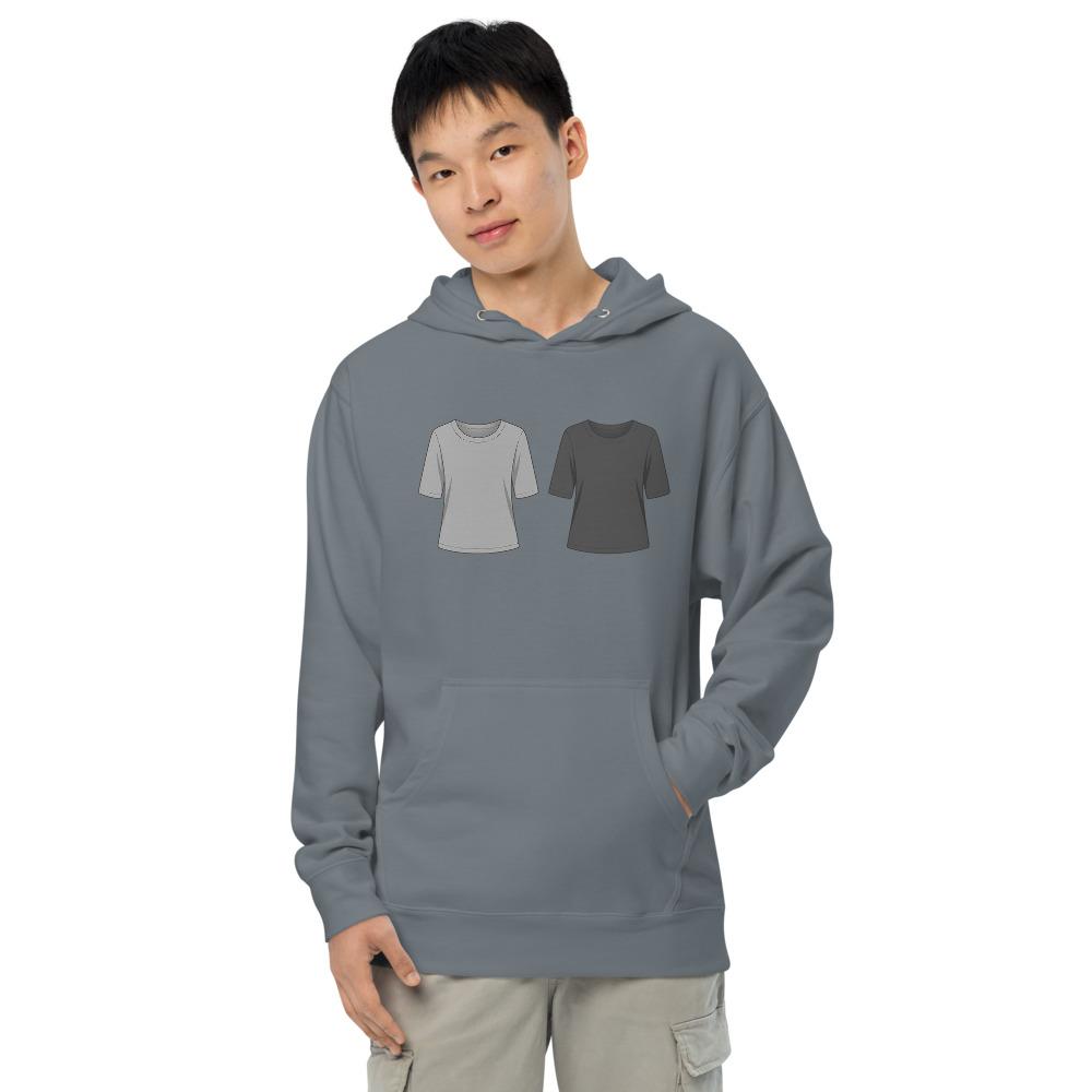 Grey and Black Elbow Sleeve Tee