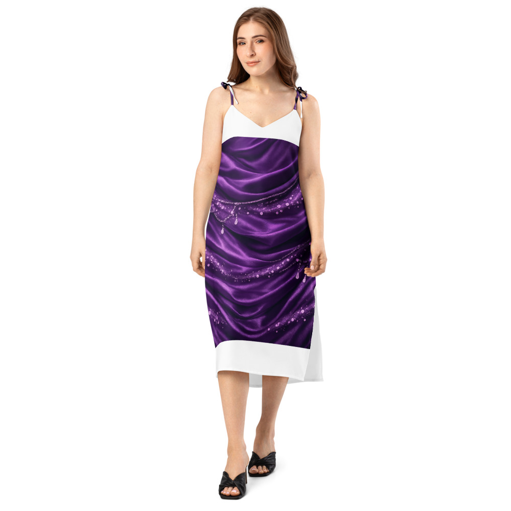 Dark Purple Glamour Satin Drapes