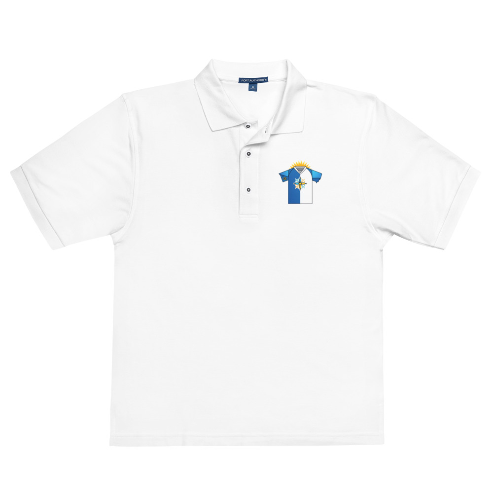 Stitched Compass Star Sunburst Polo Art