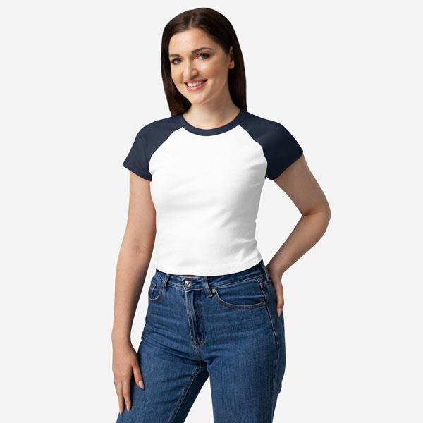 Women's Micro Rib Raglan Baby Tee